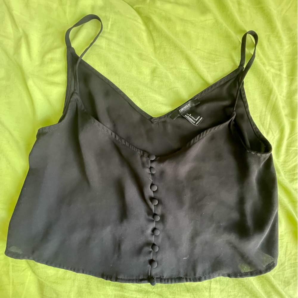Small black forever 21 crop top
